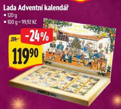 Lada Adventní kalendář, 120 g