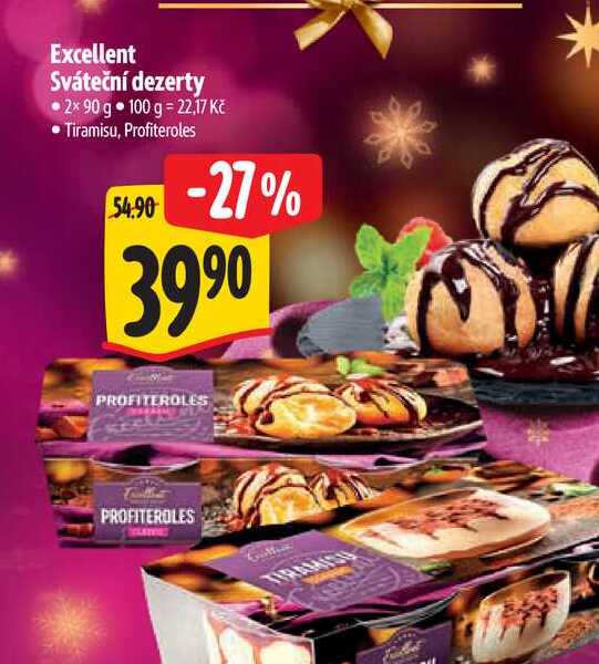 Excellent Sváteční dezerty 2x 90 g