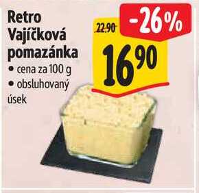 Retro Vajíčková pomazánka, cena za 100 g 