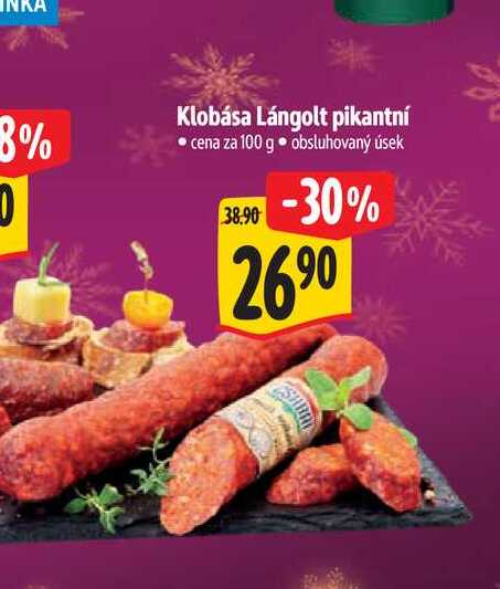 Klobása Lángolt pikantní 100 g