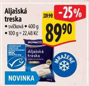 Aljašská treska svíčková, 400 g