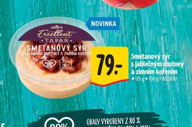   Smetanový sýr s jablečným chutney a zimním kořením 125 g   
