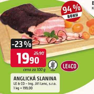 ANGLICKÁ SLANINA 100g