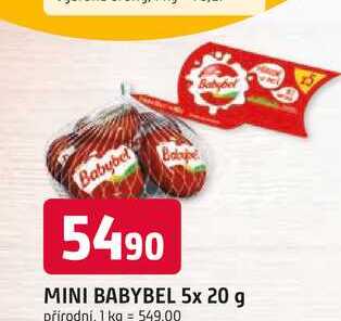 MINI BABYBEL 5x 20 g přírodní