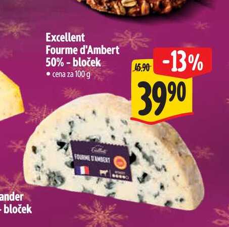 Excellent Fourme d'Ambert 50% - bloček 100 g