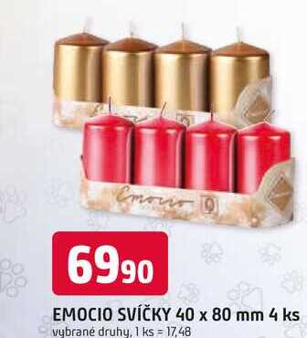 EMOCIO SVÍČKY 40 x 80 mm 4 ks