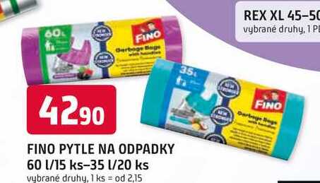 FINO PYTLE NA ODPADKY 60 l/15 ks