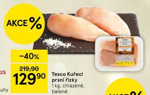 Tesco Kuřecí prsní řízky, 1 kg, chlazené 