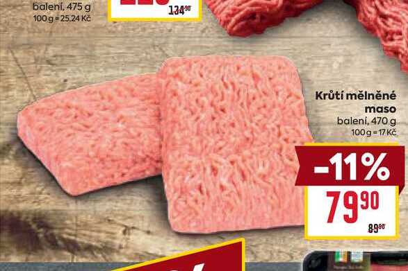 Krůtí mělněné maso balení, 470 g