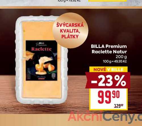 BILLA Premium Raclette Natur 200 g 