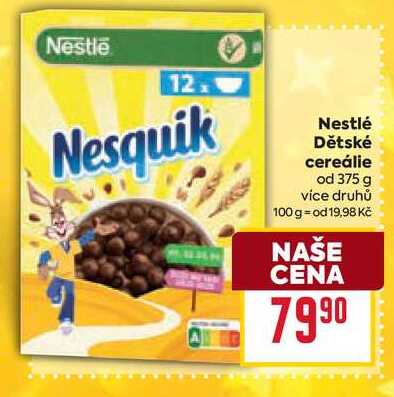 Nestlé Dětské cereálie od 375 g 