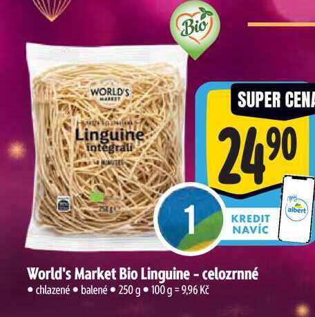 World's Market Bio Linguine - celozrnné 250 g