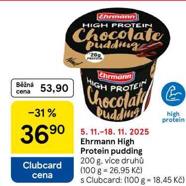 Ehrmann High Protein pudding, 200 g, více druhů