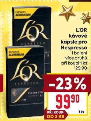L'OR Kávové kapsle pro Nespresso 1 balení