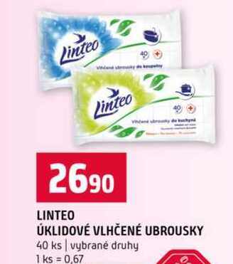 LINTEO ÚKLIDOVÉ VLHČENÉ UBROUSKY 40 ks vybrané druhy