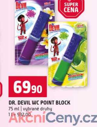 DR. DEVIL WC POINT BLOCK 75 ml vybrané druhy