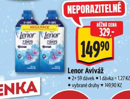 Lenor Aviváž, 2x 59 dávek