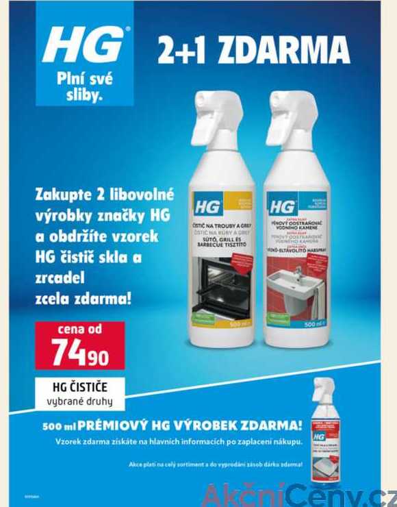 HG ČISTIČE vybrané druhy 