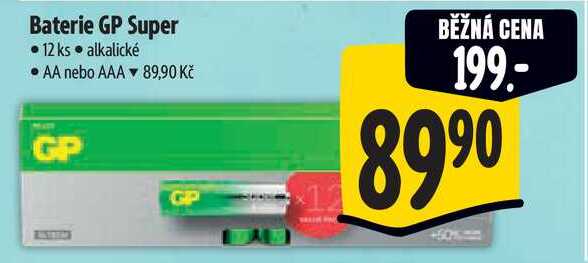Baterie GP Super, 12 ks 