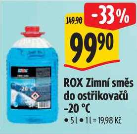 ROX Zimní směs do ostřikovačů -20°C, 5 l