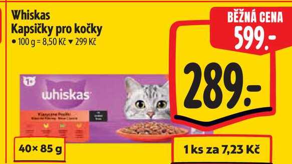 Whiskas Kapsičky pro kočky, 40x 85 g