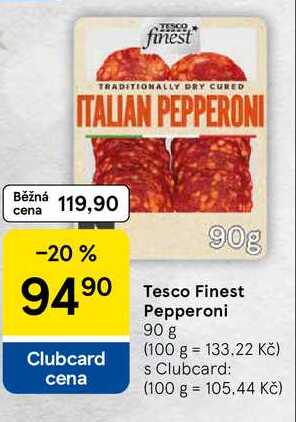 Tesco Finest Pepperoni, 90 g