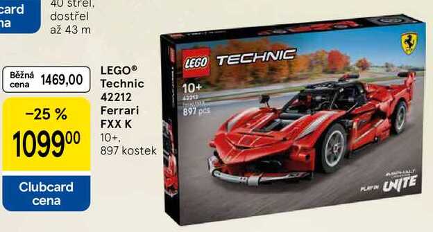 LEGO® Technic 42212 Ferrari FXX K 10+, 897 kostek 10+ 