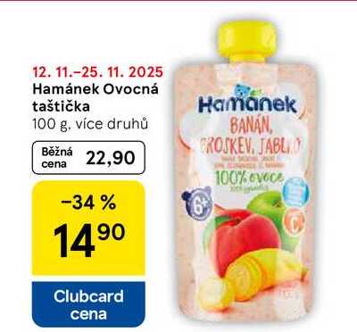 Hamánek Ovocná taštička, 100 g 