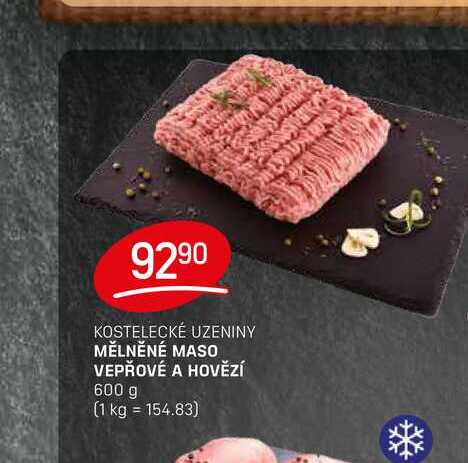 MĚLNĚNÉ MASO VEPŘOVÉ A HOVĚZÍ 600 g