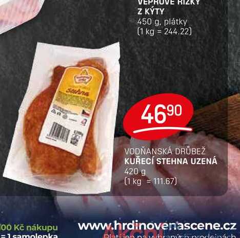 KUŘECÍ STEHNA UZENÁ 420 g