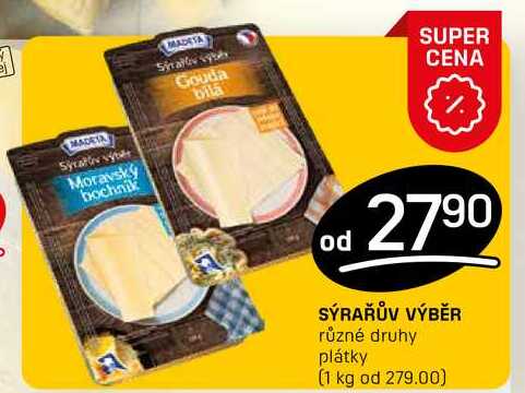 SÝRAŘŮV VÝBĚR různé druhy plátky