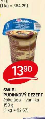 SWIRL PUDINKOVÝ DEZERT čokoláda 150 g