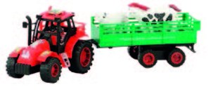 Traktor s přívěsem
a zvířátky