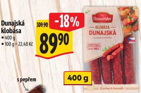 Dunajská klobása, 400 g
