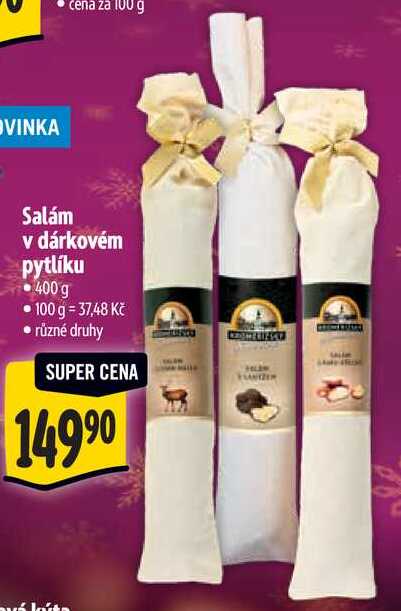Salám v dárkovém pytlíku, 400 g 