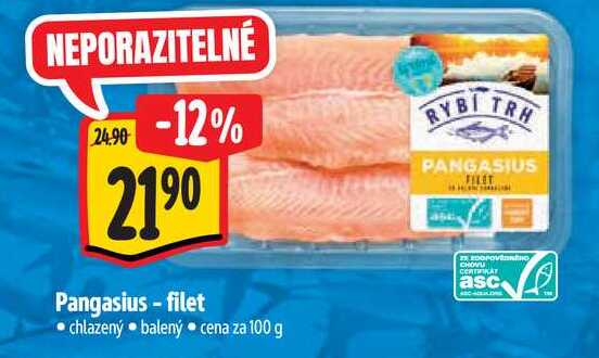 Pangasius - filet, cena za 100 g