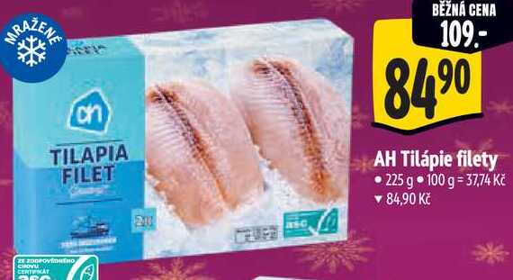 AH Tilápie filety, 225 g