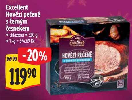 Excellent Hovězí pečeně s černým česnekem, 320 g
