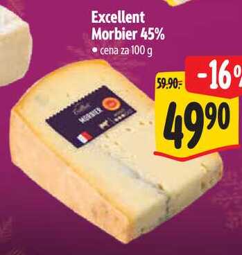 Excellent Morbier 45%, cena za 100 g