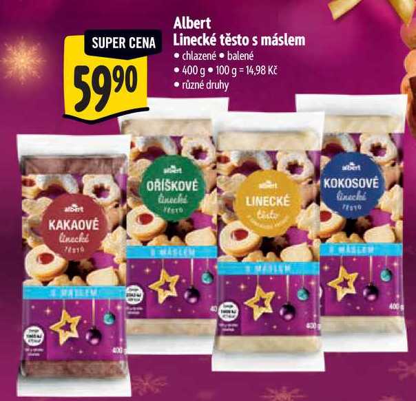 Albert Linecké těsto s máslem, 400 g