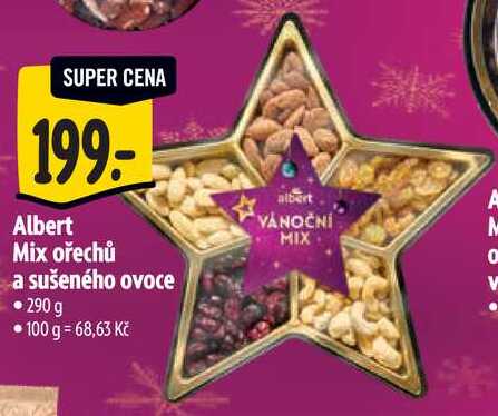 Albert Mix ořechů a sušeného ovoce, 290 g 