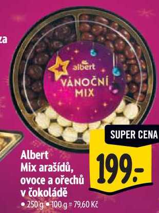 Albert Mix arašídů, ovoce a ořechů v čokoládě, 250 g
