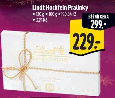 Lindt Hochfein Pralinky, 120 g