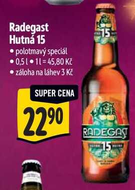 Radegast Hutná 15, 0,5 l