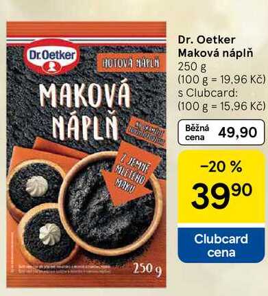 Dr. Oetker Maková náplň, 250 g  