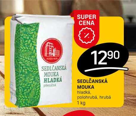 SEDLČANSKÁ MOUKA hladká, polohrubá, hrubá 1 kg