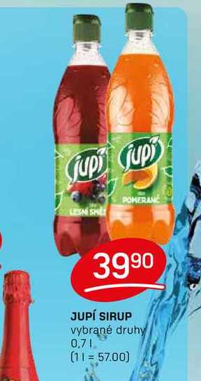 JUPÍ SIRUP vybrané druhy 0,7l