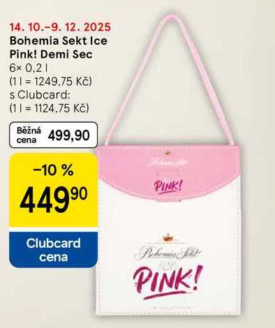 Bohemia Sekt Ice Pink! Demi Sec, 6x 0,2 l
