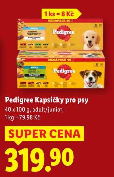 Pedigree Kapsičky pro psy, 40x 100 g