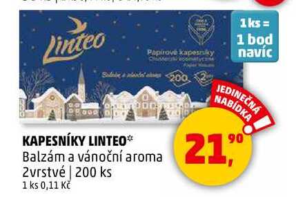 KAPESNÍKY LINTEO, 200 ks 